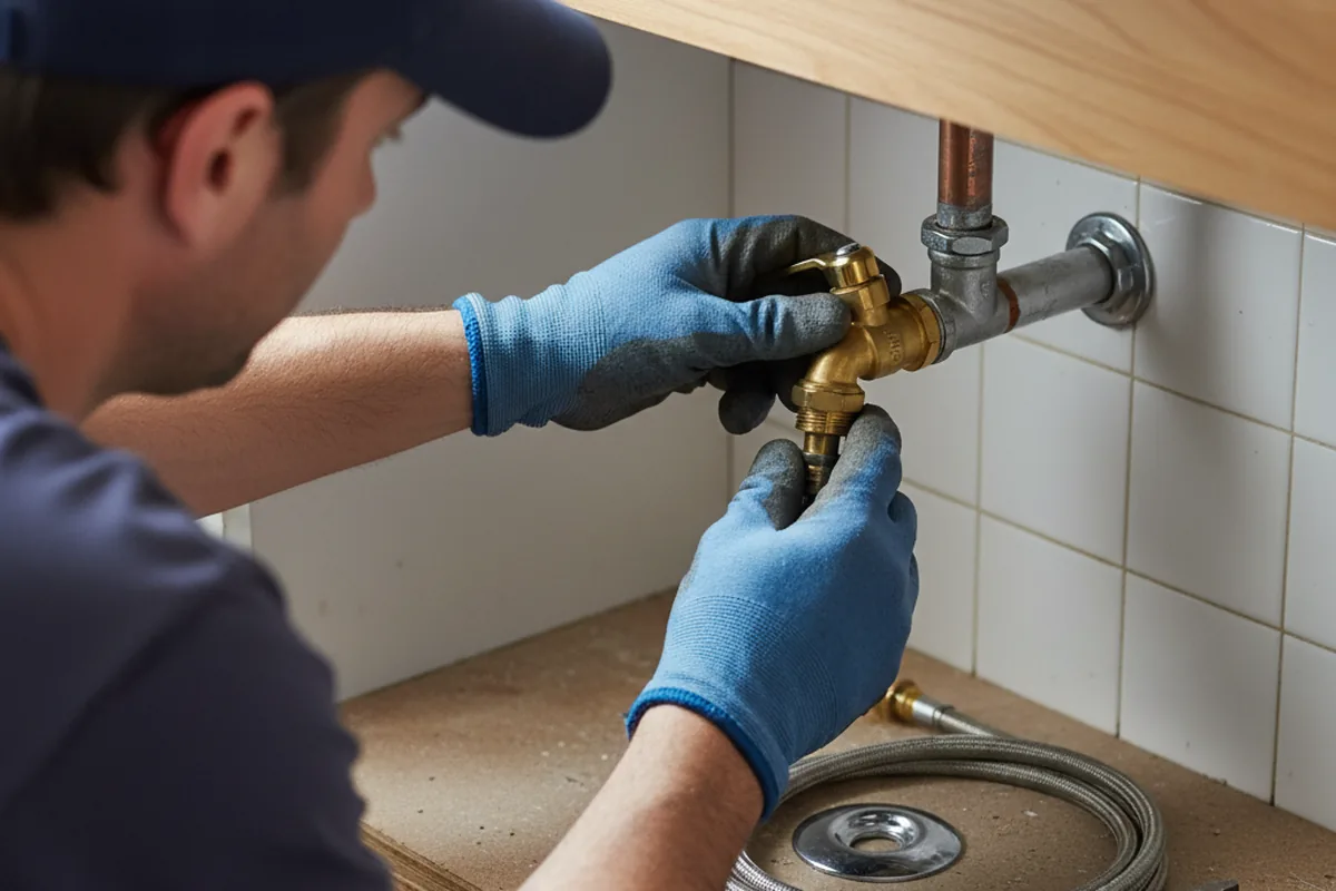 Shutoff valve and fitting work during Faucet and Fixture Repair in Santa Ysabel